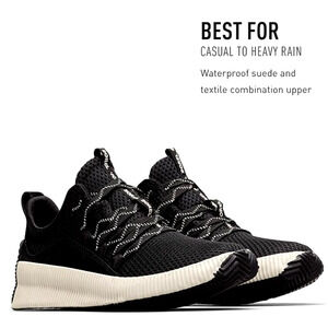 Sorel Womens 8 Out n About Plus Sneakers $164 Light Rain Comfort Shoes Black